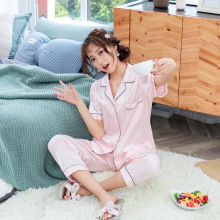 Satin silk bridesmaid pajamas set women sleepwear