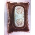 Hand Knit Crochet Velvet Lace Tringe Trimmed Cushion Covers