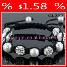 жемчужные бусины shamballa браслеты