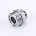 NPT Hydraulic Fitting Connector Double Pipe Nipple Male Thread Nipple Metric Adapter