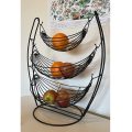 3 cesta de frutas de arame de metal de 3 camadas para cozinha
