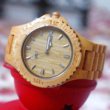 Hlw100 OEM montre en bois de montre en bois de montre de bambou des hommes et des femmes de haute qualité