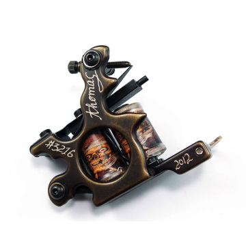 High Quality Coil Brass Carving Tattoo Machine Gun