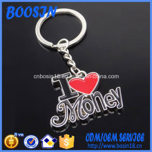 Cheap Zinc Alloy I Love My Country Keychain