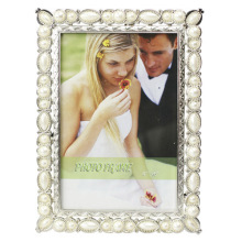 4x6inch perles Photo Frame pour cadeau de mariage