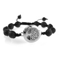 Bracelet ajustable avec cordon de diffuseur de perles de lave