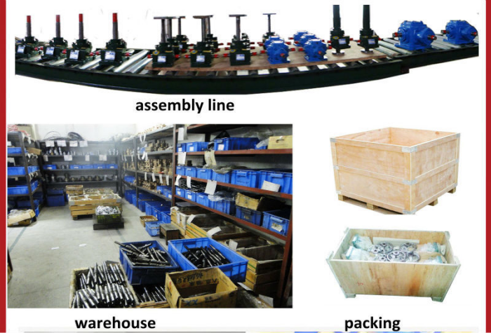 Worm gear machine screw jack for industry lifting