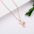 Stainless Steel Rose Gold Fox Charm Pendant Necklace