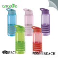 Plastic Fruit Water Bottle Flip Top Straw Cap