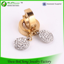 New Gold Earring With Crystal