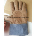 Winter Leather Work Gloves, Winter Working Glove, Cow Grain Leather Fleecy Lined Winter Warm Working Gloves