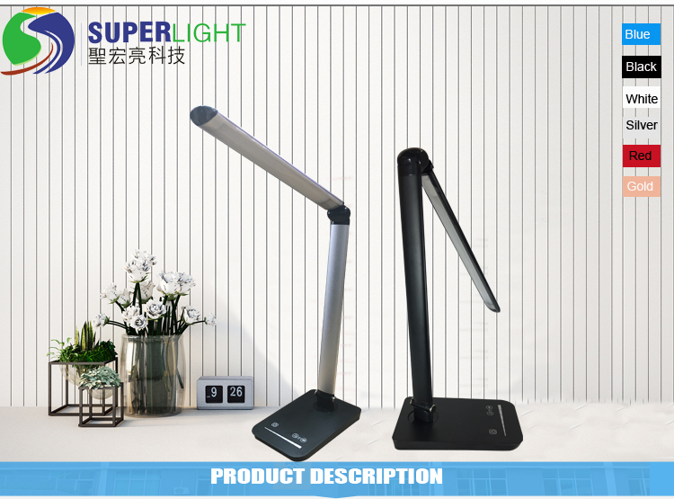 Aluminum Alloy LED Desk Lamp Color Temperature Change