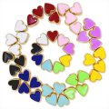 Heart metal beads kit for jewelry making