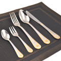 20PCS Wedding Party Dinnerware Set Stainless Steel Silver Plated Flatware Set Fork Knife Spoon Hotel Restaurant Cutlery Set