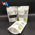 White Kraft Paper Stand Up Zip-lock Packaging Bags