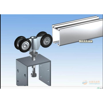 Sistema de trilho e montagem de metal OEM para uso de porta deslizante