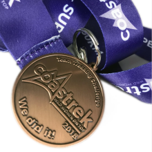 Médaille d&#39;alliage de zinc de qualité en bronze en métal personnalisé