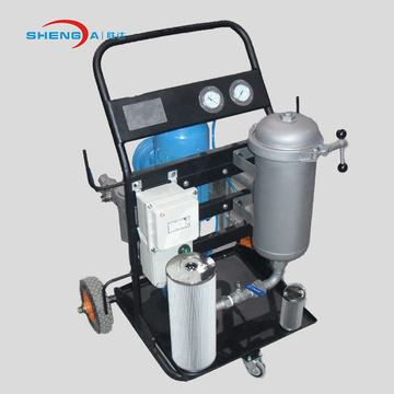 movable lubricating oil filter cart