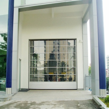 Porte de garage sectionnelle en polycarbonate transparent