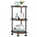 3 Layers Industrial Wooden Corner Side Table