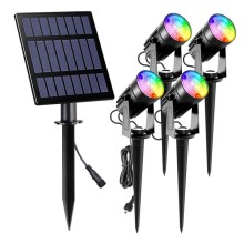 4 in 1 Gartenweg Solar -LED -Spotlight