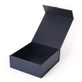 Black magnetic folding paper box with custom logo