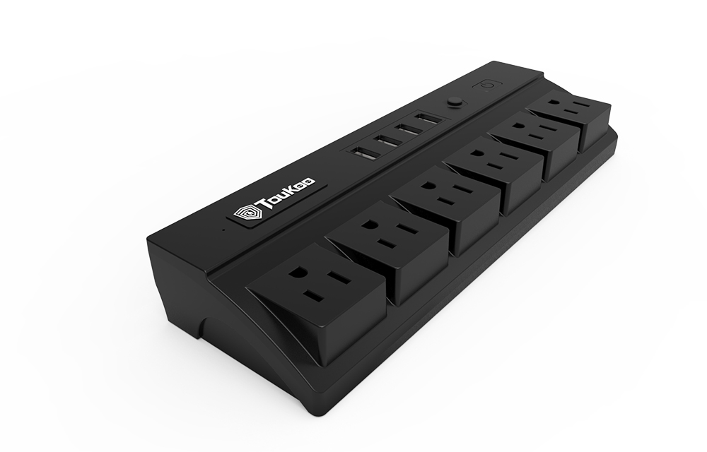 Power Strip 4 USB Charger 6-outlet