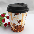 8oz Taza de papel desechable vendedora caliente simple del papel de pared