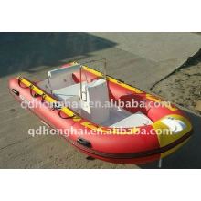 Corridas de barco barco inflável RIB380 com piso de fibra de vidro