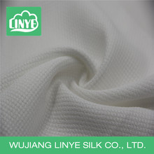 elegant white polyester fabric for autumn one-piece dress