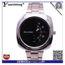 YXL-368 hombre reloj cuadrado cara Cronógrafo cuarzo acero inoxidable reloj Paidu negocios lujo relojes por mayor