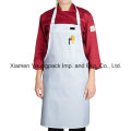 Promotional Custom Printed 100% Natural White Cotton Canvas Cloth Kitchen Cooking Apron