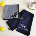 Embroider Solid color microfiber golf towel