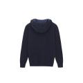 Men's Knitted Chiffon Front Pocket Plain Knit Hoodie