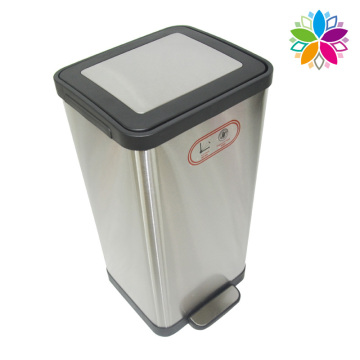 15L Stainless Steel Noiseless Close Foot Pedal Waste Bin (A5-SC-15L)