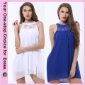 Últimos desenhos Venda Por Atacado Modern Modern Lace Collar Chiffon Moda Lady Dress