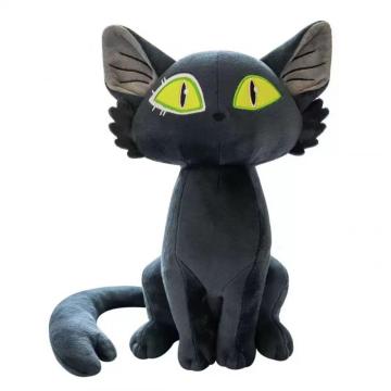 Tour d&#39;anime ringbud avec des jouets de chat noir en peluche