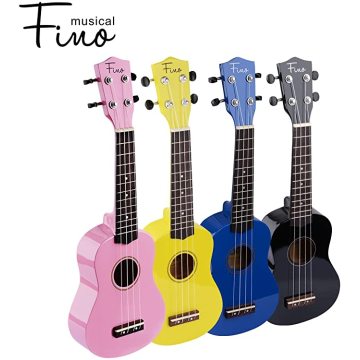 Ukulele colored cheap student plywood soprano ukulele
