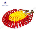 Flex abrasion resistant yellow coiled air hose