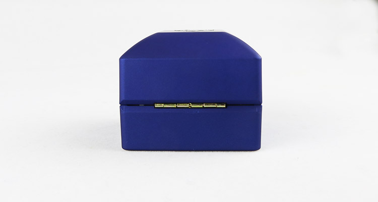 Lacquered Surface Blue Plastic Jewelry Box for Ring