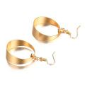 Stainless steel large rose gold hoop earrings