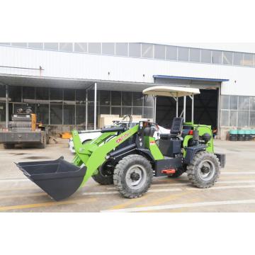 Mini tractor de cargador de rueda de accionamiento 4x4