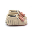 Latest Style Genuine Leather Baby Shoes with Fringe