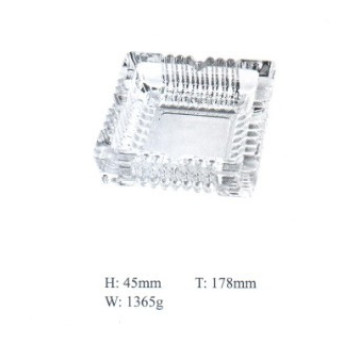 Cenicero de cristal de alta calidad con buen precio transparente Kb-Hn01316