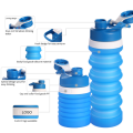 Sport silicone retractable water bottles