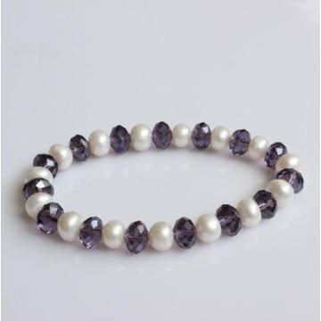 Elastic Fashion Freshwater Pearl Bracelet (EB1582)