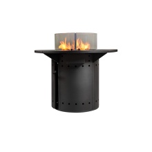 Outdoor Round Gas Firetable with 4-in-1 Accessories