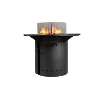 Outdoor Round Gas Firetable with 4-in-1 Accessories