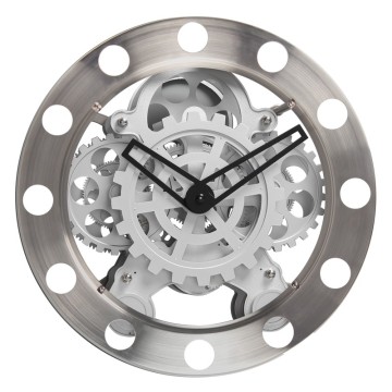 Classic Stainless Steel Gear Wall Clocks