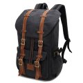 Casual Canvas Schoolbag Vintage Leather Shoulder Backpack Rucksack Bookbag Satchel Hiking Bag